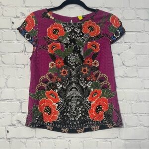 Farm Rio Floral Print Women's Top Small